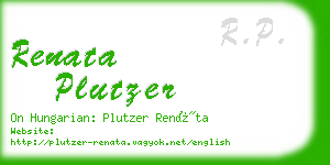 renata plutzer business card